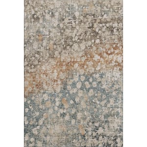 Mayfield Premium Machine Washable Abstract AMF2113 Putty 9 ft. x 12 ft. Area Rug