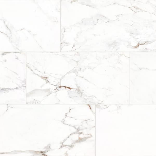Daltile Kesler Marble Avorio 12 in. x 24 in. Polished Porcelain