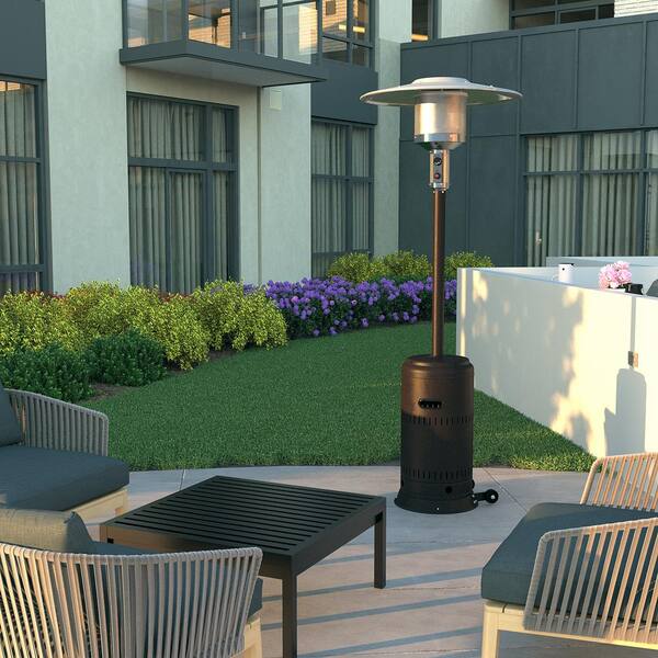 Fire Sense Performance Series 46,000 BTU Steel Espresso Patio Heater 63717  - The Home Depot