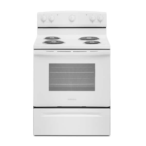 30 in. 4 Elements Freestanding Electric Range in White with Extra-Large Oven Window