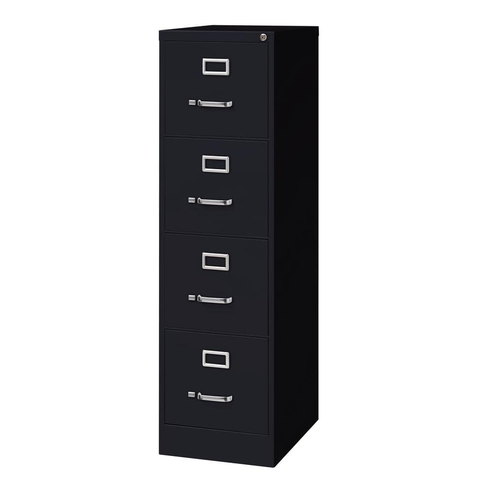 15 in. W Black 5-Drawer Lateral File Cabinet with Posting Shelf and Roll-Out Binder Storage