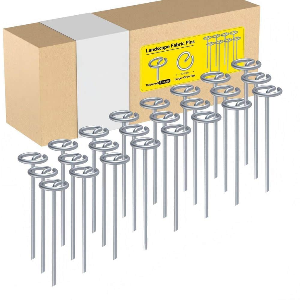 6 in. Galvanized Steel Landscape Fabric Pins, U-Shape Landscape Fabric Stakes for Garden (120-Pack) price history on PriceWatchPro