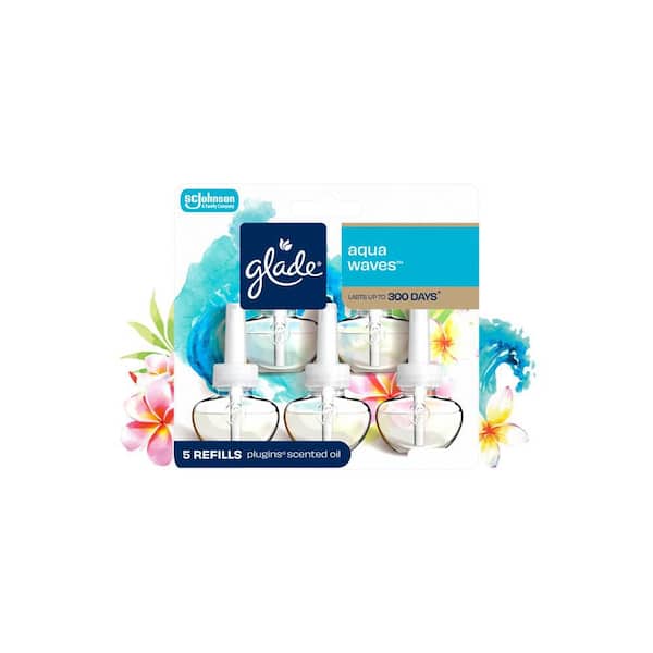 3.35 fl. oz. Aqua Waves Scented Oil Plug-in Air Freshener Refill (5-Count)