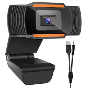 1280 x 720P USB Webcam with 3.5 mm Audio Y Cable and Sound Card, Supports ZOOM, Teams, Online Video Chat