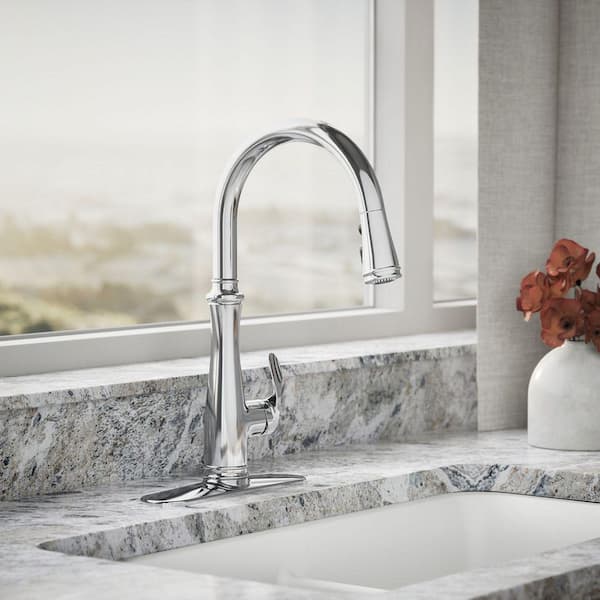 Bellera Single Handle Touchless Pull Down Kitchen Faucet in Polished Chrome