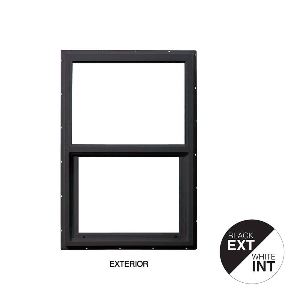 y*o様 P.Black Window Ply Gem 23.5 in. x 35.5 in. Select Series Single Hung Vinyl Black