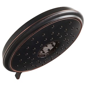 Spectra+ 4-Spray 7.3 in. Single Ceiling Mount Fixed Adjustable Shower Head in Legacy Bronze