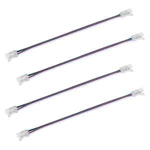 5 Pin COB RGB Plus W 6 in. Tape to Tape LED Strip Light Connectors (4-Pack)