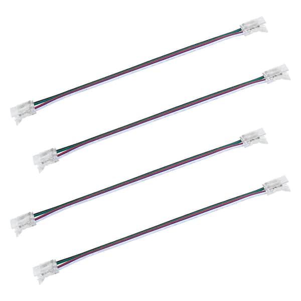 Armacost Lighting 5 Pin COB RGB Plus W 6 in. Tape to Tape LED Strip Light Connectors (4-Pack)