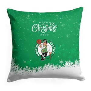 NBA Christmas 2023 Celtics Printed Multi-Color 18 in x 18 in Throw Pillow