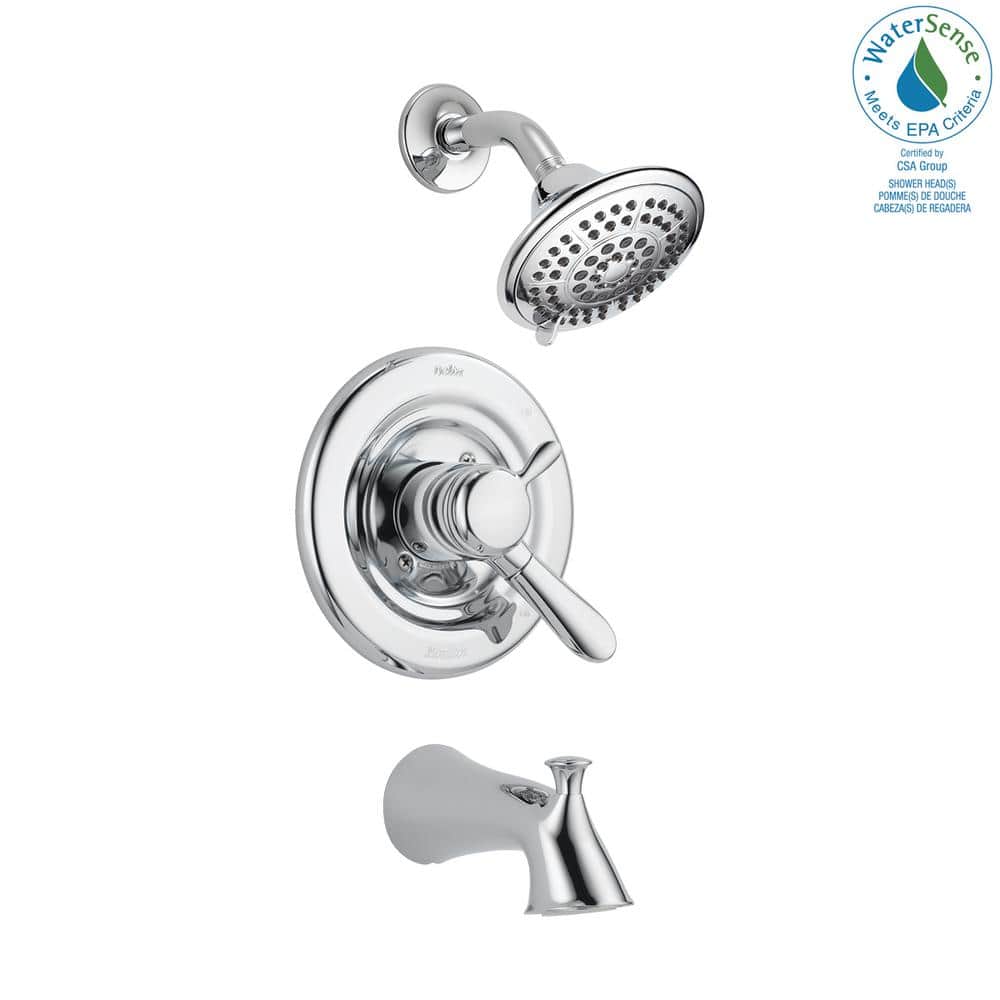 Chrome Dual-Function Tub and Shower Faucet Set with Multi-Head