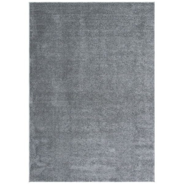 Non-Slip 8 ft. x 10 ft. Gray Solid Color Area Rug