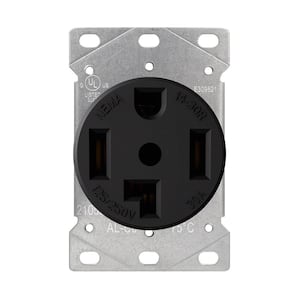 ELEGRP 30 Amp 120 Volt,NEMA TT-30R RV Flush Mount Power Outlet, Single  Straight Blade Outlet for RV and Electric Vehicles,Black 2107S - The Home  Depot