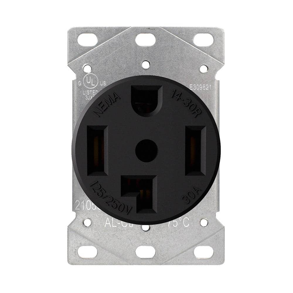 ELEGRP 30 Amp 125/250V, NEMA 14-30R Flush Mount Power Outlet
