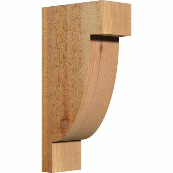 Ekena Millwork 4 in. x 8 in. x 16 in. Western Red Cedar Alpine Rough Sawn Corbel