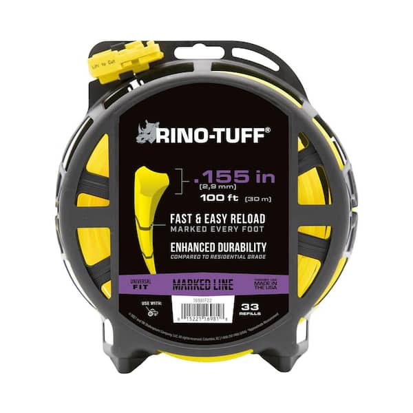Rino-Tuff Universal Fit .155 in. x 100 ft. Pro Marked Replacement Line for High Wheel/Field Trimmer
