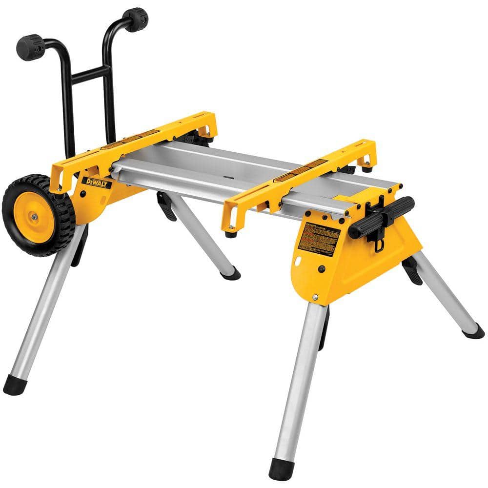 Geslagen vrachtwagen Klokje radioactiviteit DEWALT 33 lbs. Heavy Duty Rolling Table Saw Stand with Quick-Connect Stand  Brackets with 200lbs. Capacity DW7440RS - The Home Depot