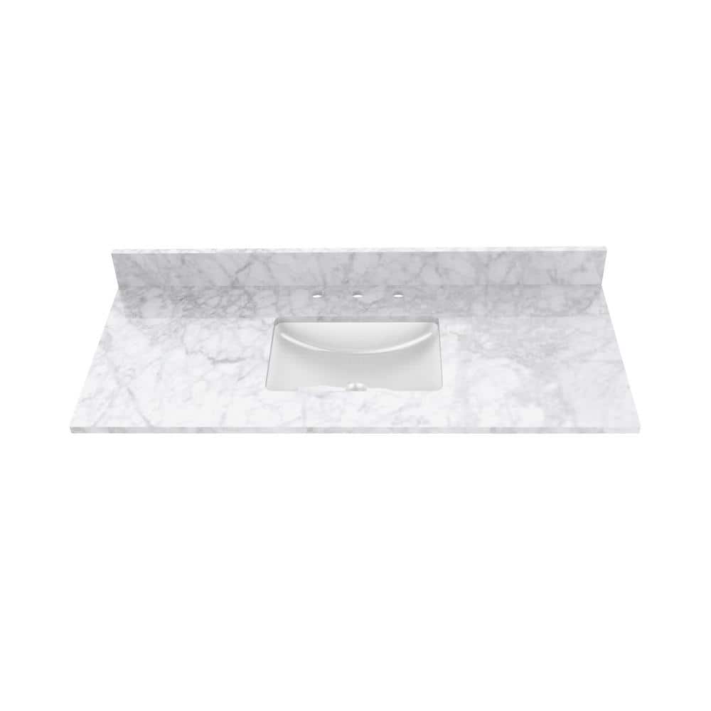Home Decorators Collection 49 in. W x 22 in. D Marble Vanity Top in ...
