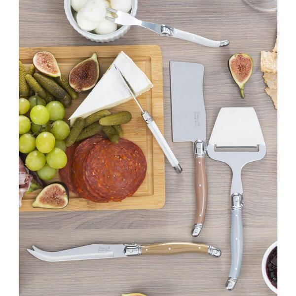 French Home Laguiole 5-Piece Cheese Knife, Fork, and Slicer Set