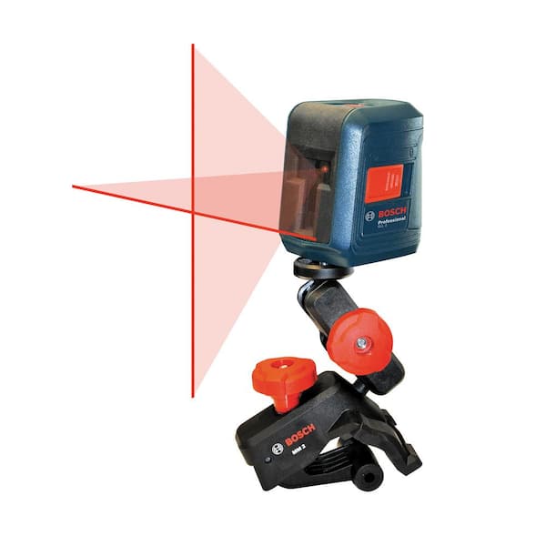 Bosch 30 ft. Cross Line Laser Level Self Leveling with Flexible Mounting Device