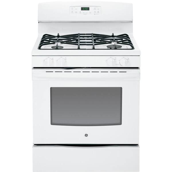GE 5.0 cu. ft. Gas Range with Self-Cleaning Oven in White