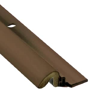 Brown Premium Foam 1-5/8 in. x 84 in. Brown Screw On Door Weatherstrip with Aluminum Carrier and Foam Gasket, Pack of 25