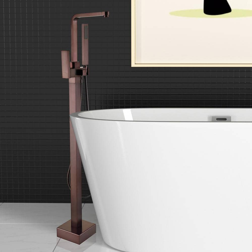 Staykiwi Single Handle Freestanding Tub Faucet Handheld Shower In Oil Rubbed Bronze Sktctf02 Rb 2476