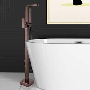 Single Handle Freestanding Tub Faucet Handheld Shower in Oil-Rubbed Bronze