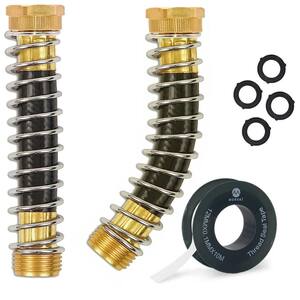 Morvat Brass Quick Hose Connectors - 6-Pack For Easily Adding Attachments To Garden Hose