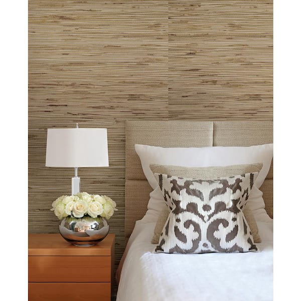Andrei Olive Grasscloth Peelable Wallpaper (Covers 72 sq. ft.)