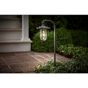Greenwood Low Voltage Zinc LED Outdoor Path Light with Water Glass Shade