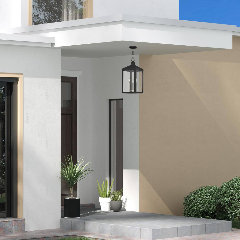 Nyack Modern Black Nickel 3-Light Indoor/Outdoor LED Pendant