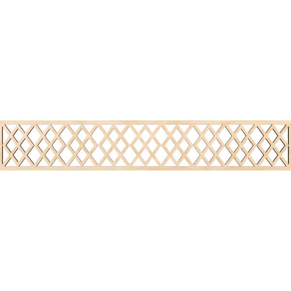 Hadley Fretwork 0.375 in. D x 46.625 in. W x 8 in. L Birch Wood Panel Moulding
