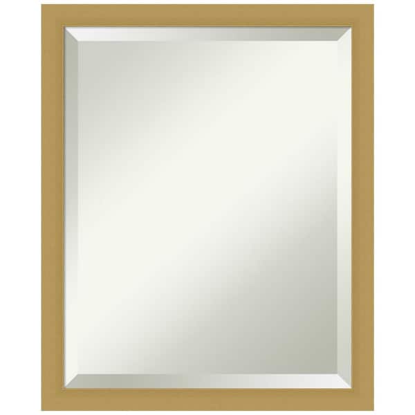 Amanti Art Grace 18 In X 22 Modern, Brushed Gold Rectangular Bathroom Mirror