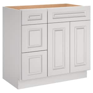 Newport 36-in W X 21-in D X 34.5-in H in Raised PanelDove Plywood Ready to Assemble Vanity Base Kitchen Cabinet