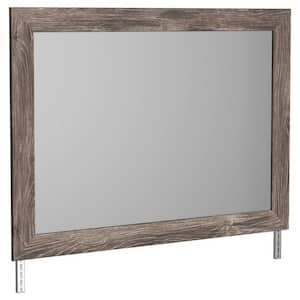 1.5 in. W x 42.5 in. H Wooden Frame Brown Wall Mirror