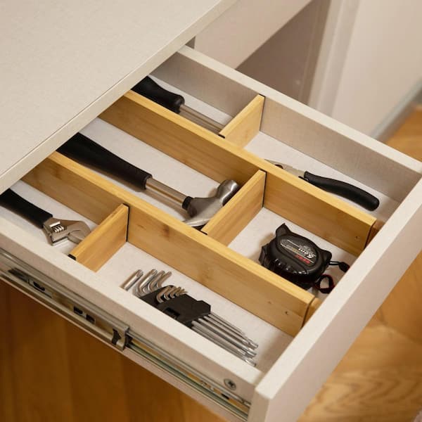 Basicwise Basicwise Expandable & Adjustable Drawer Organizer with 4 Dividers & 4 Inserts Storage Solution for Home Office Dresser QI004826 - The Home Depot Basicwise Basicwise Expandable & Adjustable Drawer Organizer with 4 Dividers & 4 Inserts Storage Solution for Home Office Dresser QI004826 - The Home Depot