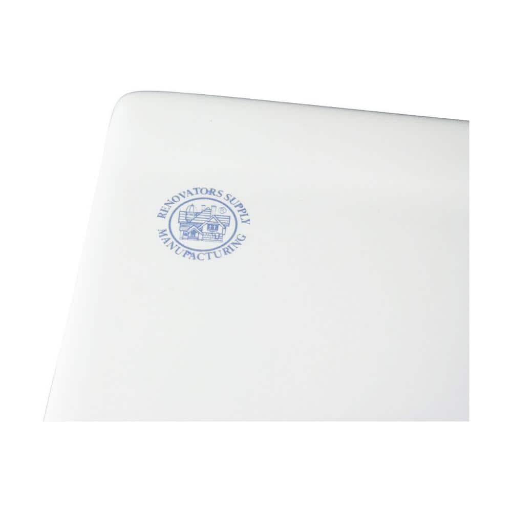 Luke White Ceramic Rectangular Drop-In Bathroom Sink