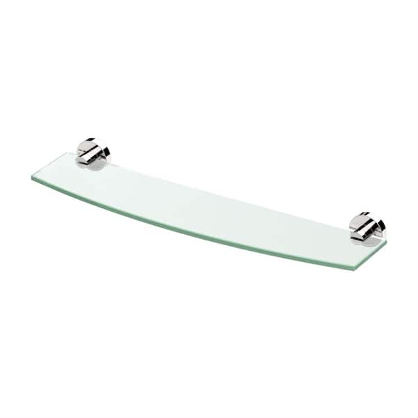 Gatco Glam 20 in. W x 5.5 in. D x 2 in. H Glass Shelf in Polished Nickel