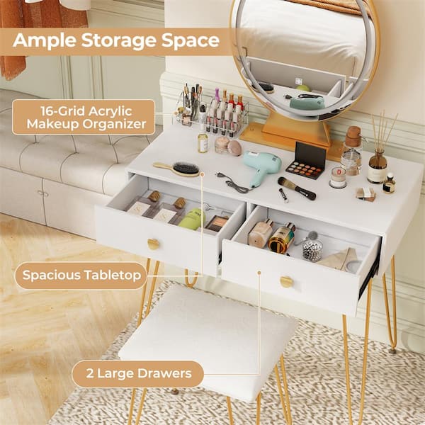 Amazon.com: YZWZZXC Wooden Vanity Chair, Soft-Padded Vanity