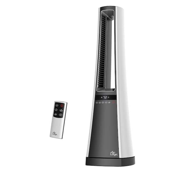 Bladeless 27 in. 1500-Watt Electric Oscillating Tower Space Heater with Digital Display and Remote Control