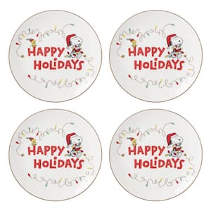 Snoopys Christmas Ivory Accent Plate (Set of4)