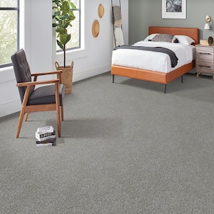 Denfort - Highgate - Gray 70 oz. Triexta Texture Installed Carpet