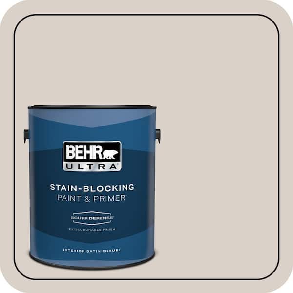 BEHR ULTRA 1 gal. #N180-2 Jodhpur Tan Extra Durable Satin Enamel Interior Paint & Primer