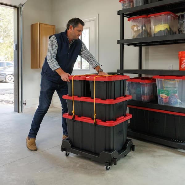 HDX 27 Gal. Storage Tote Taxi 999-2727 - The Home Depot