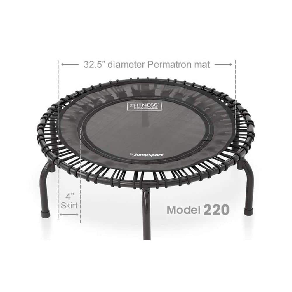 39-Inch Black Steel Round Fitness Rebounder Mini Trampoline