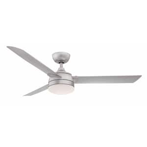 Xeno Wet 56 in. Integrated LED Indoor/Outdoor Silver Ceiling Fan with Light Kit and Remote Control