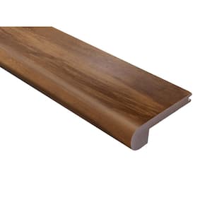 Hand Scraped Horizontal Sepia 0.40 in. Thick x 3-1/4 in. Wide x 72 in. Length Bamboo Flush Stair Nose Molding