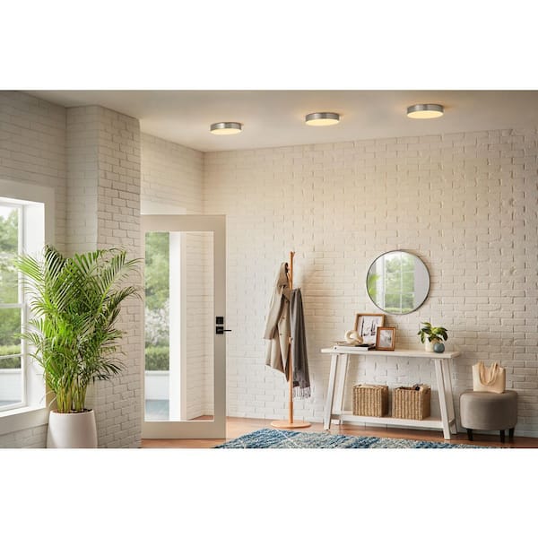 Hampton Bay Luis 11 in. Light Brushed Nickel Adjustable CCT