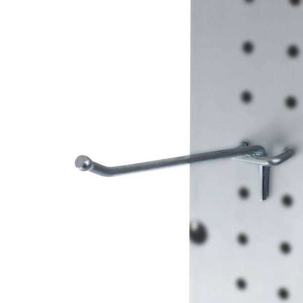 Presa 6 in. Zinc-Plated Steel Pegboard Hooks for 1/4 in. Pegboards (50-Piece)